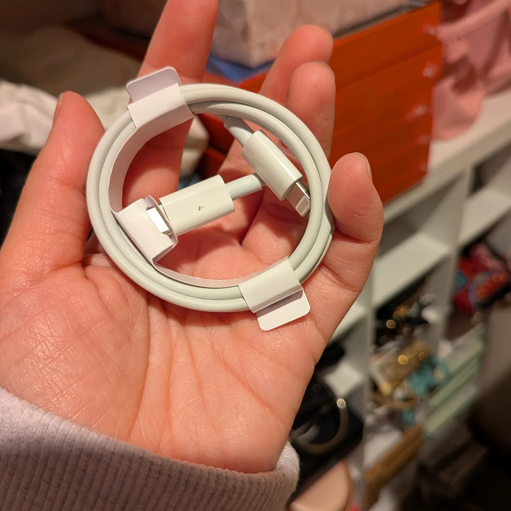 USB -C to C White Charging Cable